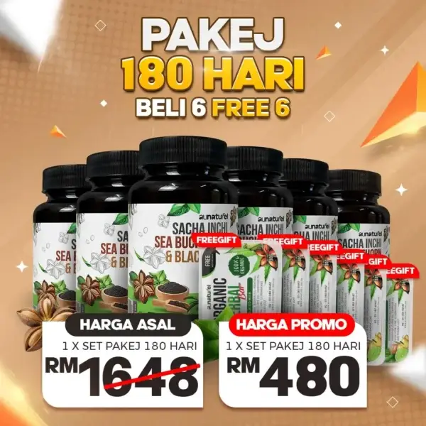 PAKEJ 180 HARI 6 BOTOL SOFTGEL